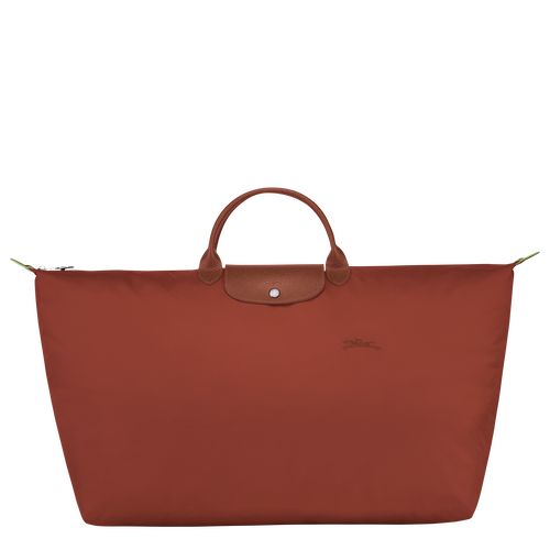 Torby Podróżne Męskie Longchamp Le Pliage Green M Recycled canvas Chestnut | PL7191GS