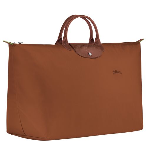 Torby Podróżne Męskie Longchamp Le Pliage Green M Recycled canvas Cognac | PL7189DF