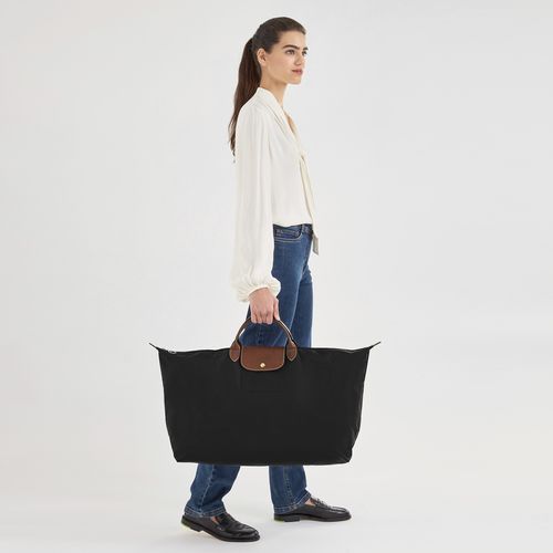 Torby Podróżne Męskie Longchamp Le Pliage Original M Recycled canvas Czarne | PL7212JP