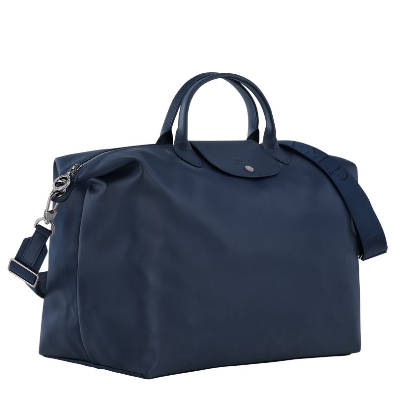 Torby Podróżne Męskie Longchamp Le Pliage Xtra S Leather Granatowe | PL7249XY