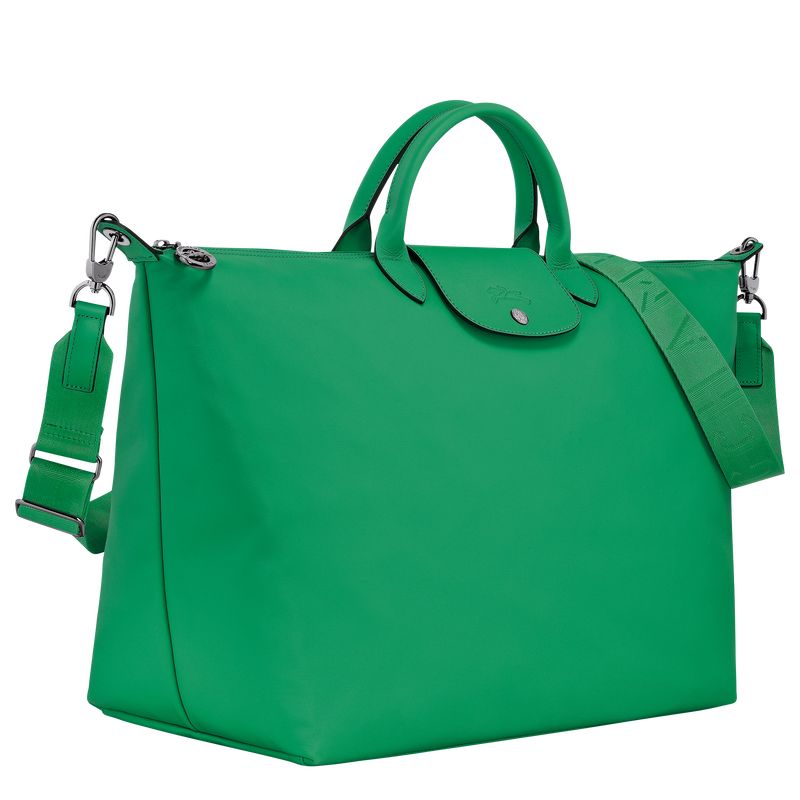 Torby Podróżne Męskie Longchamp Le Pliage Xtra S Leather Zielone | PL7226EB