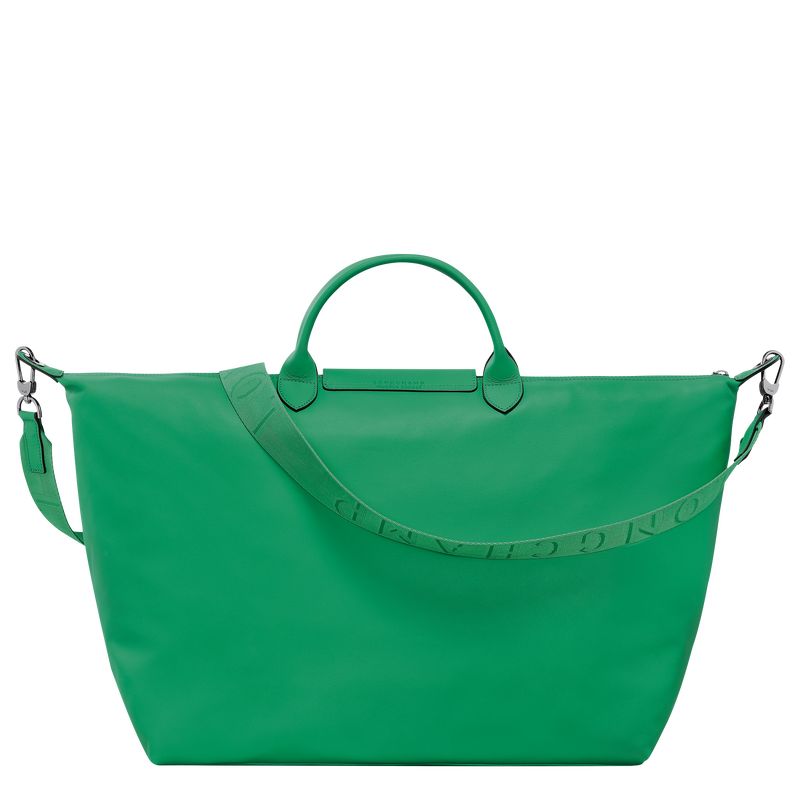 Torby Podróżne Męskie Longchamp Le Pliage Xtra S Leather Zielone | PL7226EB