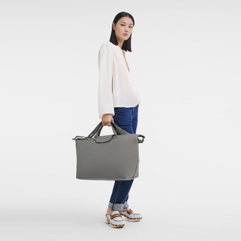 Torby Podróżne Męskie Longchamp Le Pliage Xtra S Leather Turtledove | PL7223YX