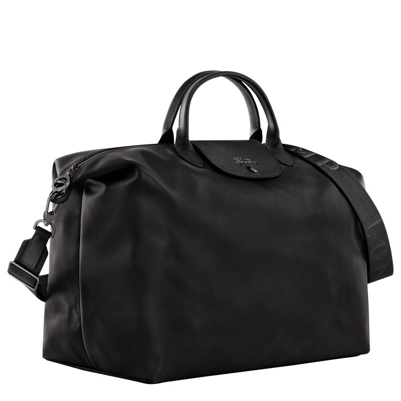 Torby Podróżne Męskie Longchamp Le Pliage Xtra S Leather Czarne | PL7222UZ