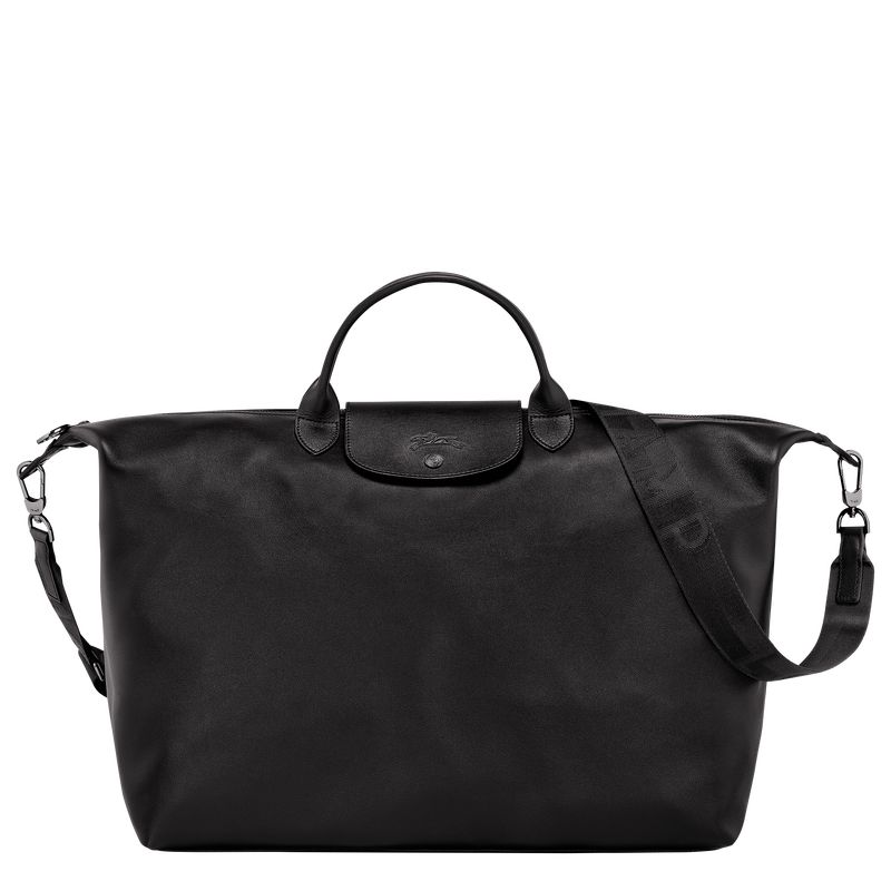 Torby Podróżne Męskie Longchamp Le Pliage Xtra S Leather Czarne | PL7222UZ