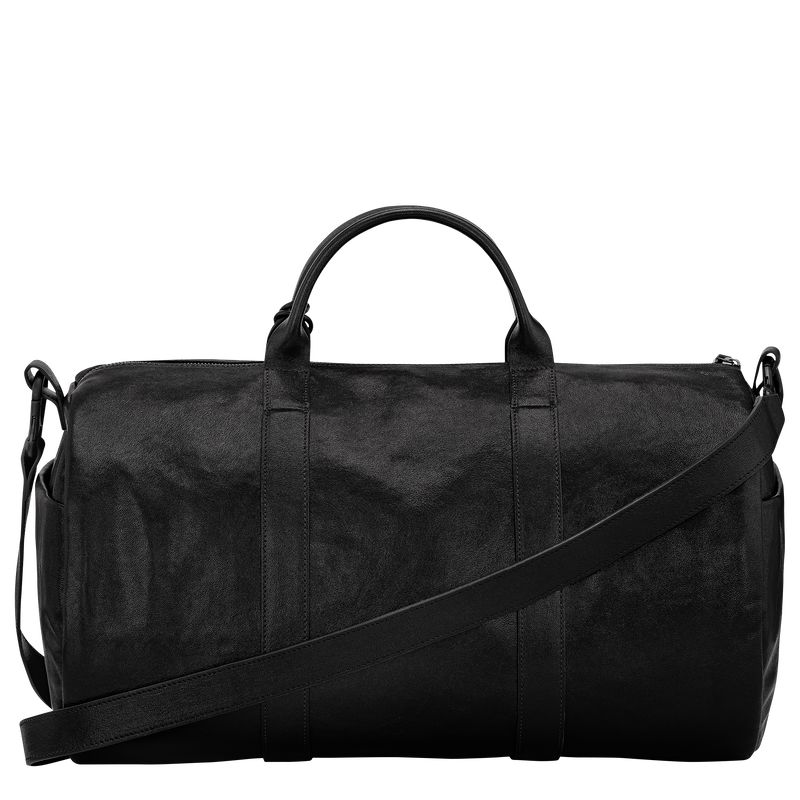 Torby Podróżne Męskie Longchamp Parisis S Duffle bag Leather Czarne | PL7245JP