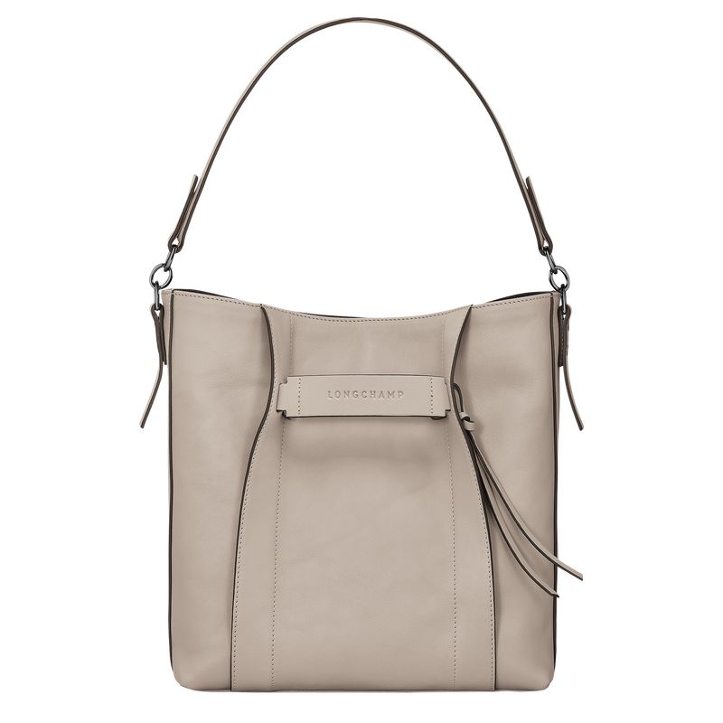 Torby Przez Ramię Damskie Longchamp 3D M Hobo Leather Clay | PL8857JP