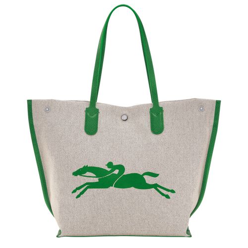 Torby Przez Ramię Damskie Longchamp Essential L Tote Canvas Zielone | PL8829SG