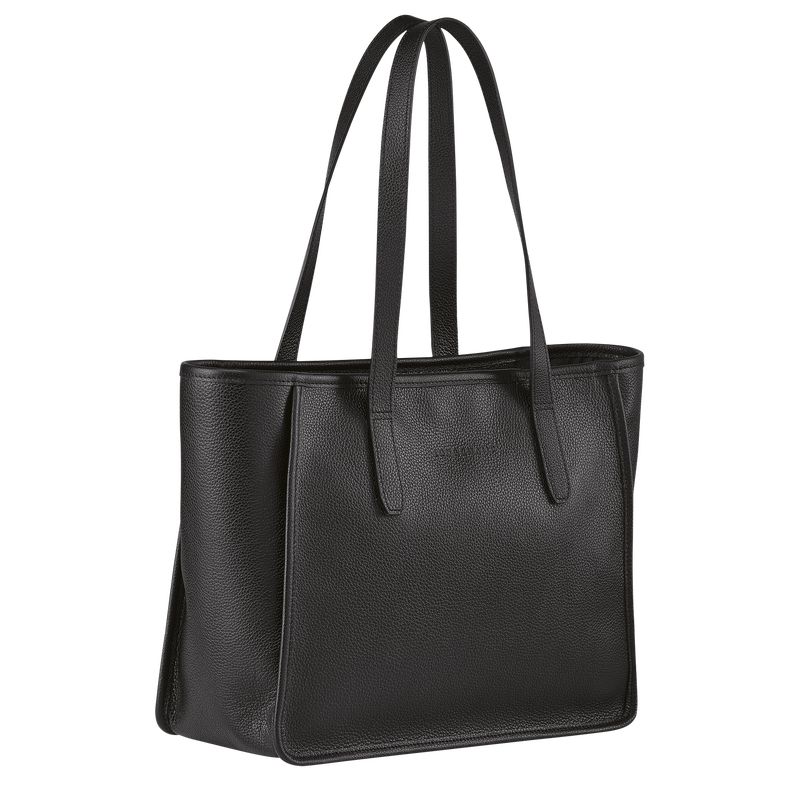 Torby Przez Ramię Damskie Longchamp Le FoulonnÉ L Tote Leather Czarne | PL8864BE