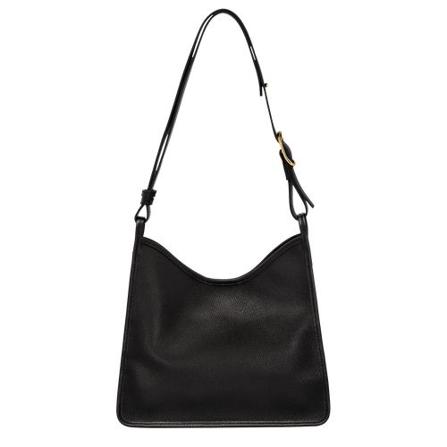 Torby Przez Ramię Damskie Longchamp Le FoulonnÉ M Hobo Leather Czarne | PL8828DF