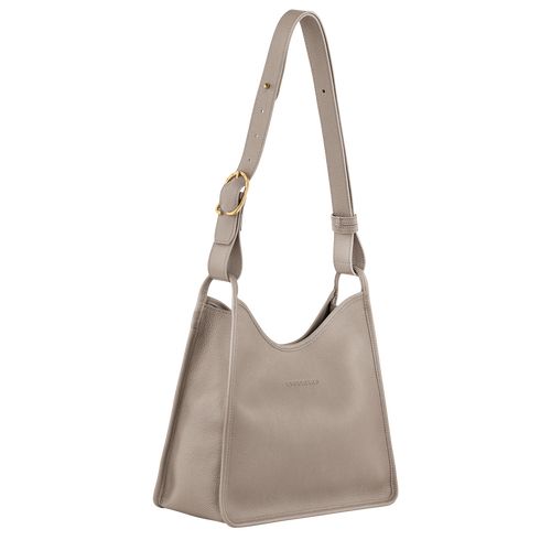 Torby Przez Ramię Damskie Longchamp Le FoulonnÉ M Hobo Leather Turtledove | PL8826GS