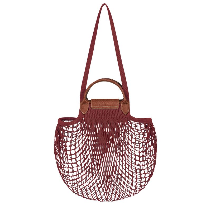 Torby Przez Ramię Damskie Longchamp Le Pliage Filet L Mesh Canvas Mahogany | PL8892QM