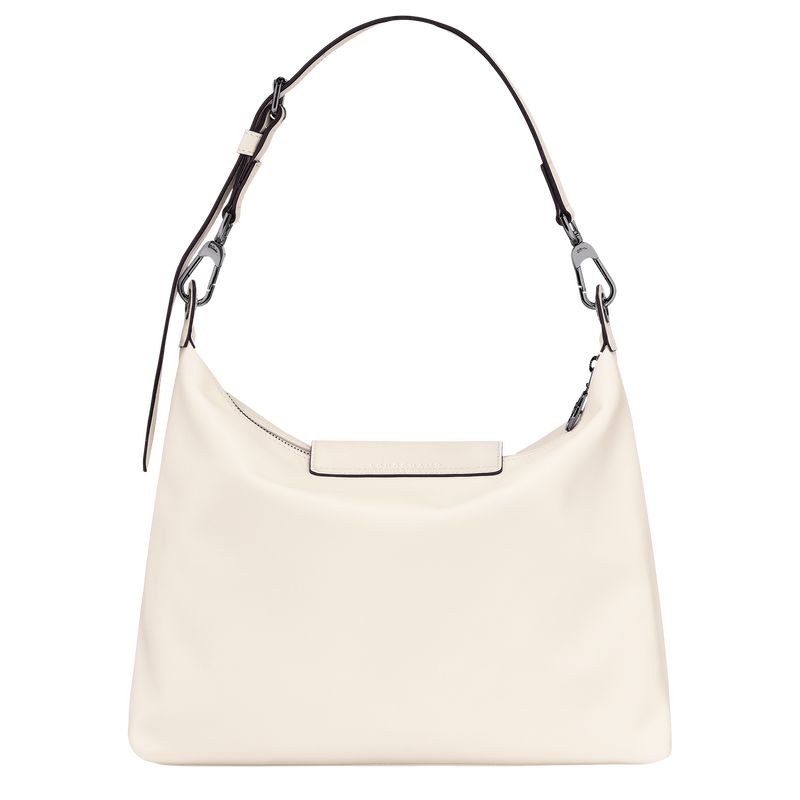 Torby Przez Ramię Damskie Longchamp Le Pliage Xtra M Hobo Leather Ecru | PL8883PJ