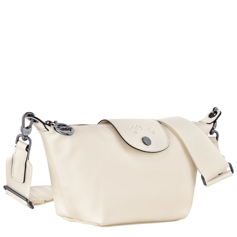 Torby Przez Ramię Damskie Longchamp Le Pliage Xtra XS Crossbody Leather Ecru | PL8833IL