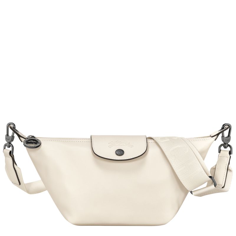 Torby Przez Ramię Damskie Longchamp Le Pliage Xtra XS Crossbody Leather Ecru | PL8833IL