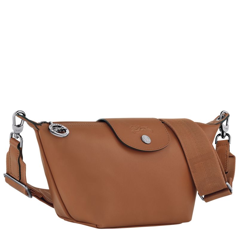 Torby Przez Ramię Damskie Longchamp Le Pliage Xtra XS Crossbody Leather Cognac | PL8832OK