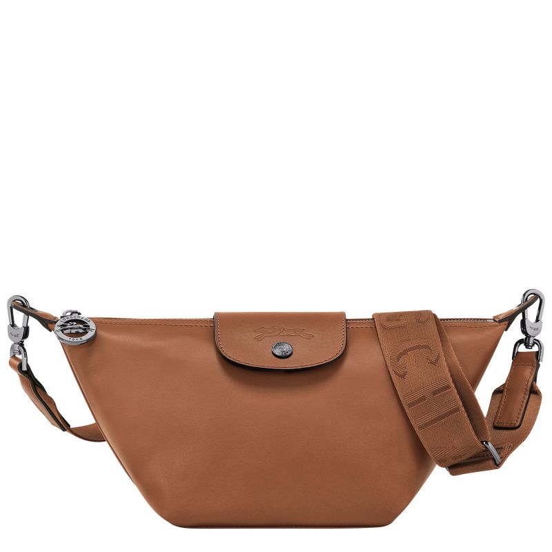 Torby Przez Ramię Damskie Longchamp Le Pliage Xtra XS Crossbody Leather Cognac | PL8832OK