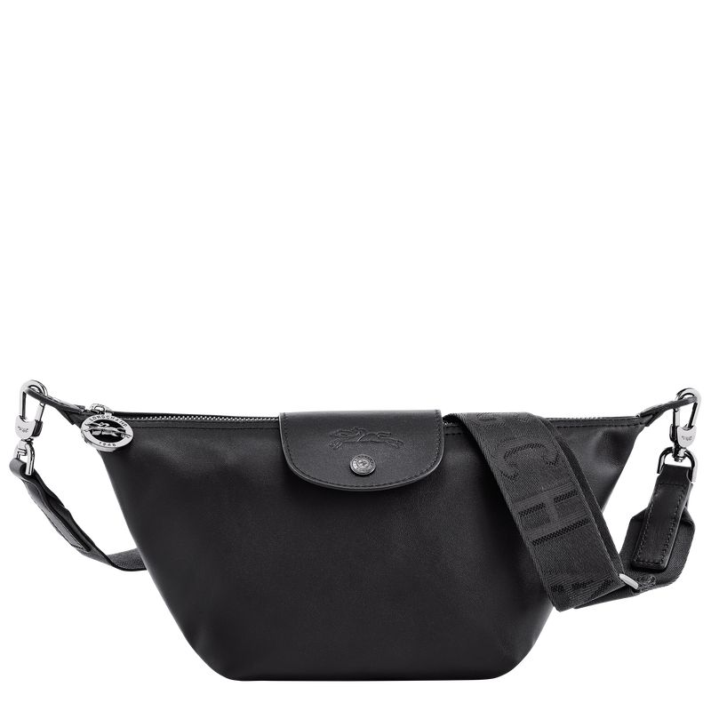 Torby Przez Ramię Damskie Longchamp Le Pliage Xtra XS Crossbody Leather Czarne | PL8831PJ