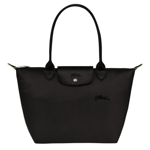 Torby Przez Ramię Damskie Longchamp Le Pliage Green M Tote Recycled canvas Czarne | PL8811VR