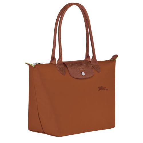 Torby Przez Ramię Damskie Longchamp Le Pliage Green M Tote Recycled canvas Cognac | PL8809XY