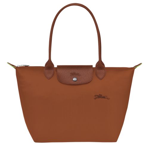 Torby Przez Ramię Damskie Longchamp Le Pliage Green M Tote Recycled canvas Cognac | PL8809XY