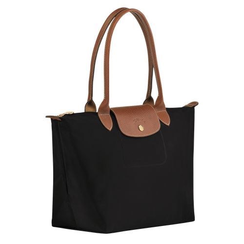 Torby Przez Ramię Damskie Longchamp Le Pliage Original M Tote Recycled canvas Czarne | PL8798PJ