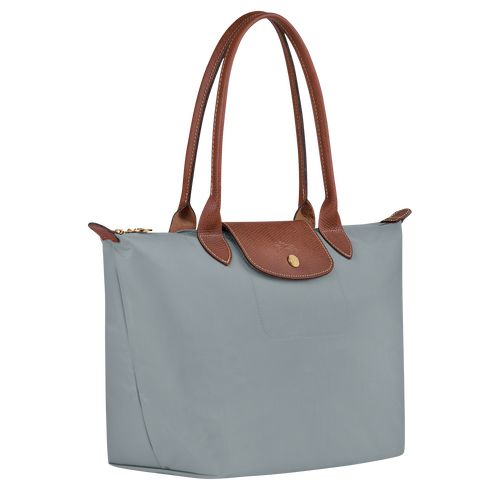 Torby Przez Ramię Damskie Longchamp Le Pliage Original M Tote Recycled canvas Steel | PL8795UZ