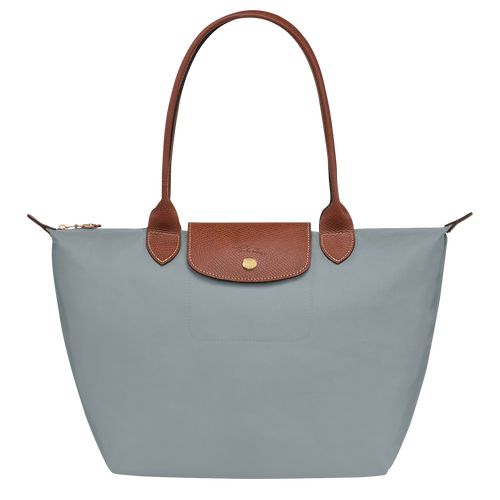 Torby Przez Ramię Damskie Longchamp Le Pliage Original M Tote Recycled canvas Steel | PL8795UZ