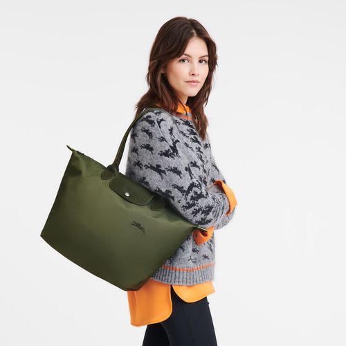 Torby Przez Ramię Damskie Longchamp Le Pliage Green L Tote Recycled canvas Forest | PL8789QM