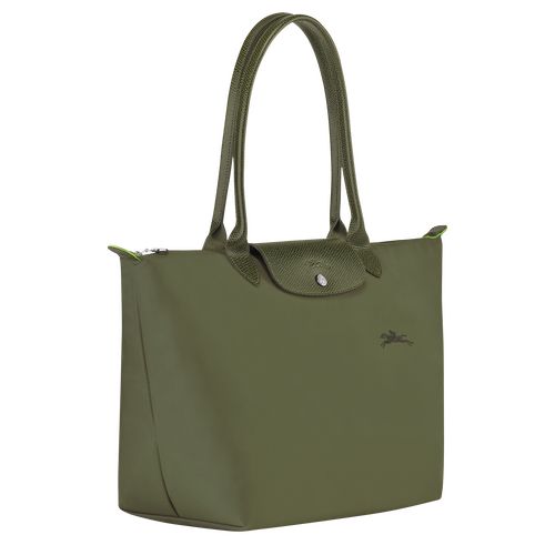 Torby Przez Ramię Damskie Longchamp Le Pliage Green L Tote Recycled canvas Forest | PL8789QM