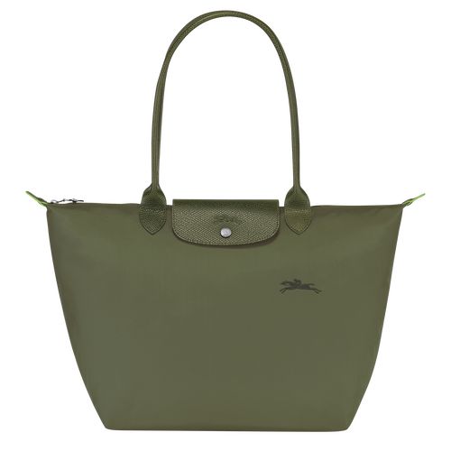 Torby Przez Ramię Damskie Longchamp Le Pliage Green L Tote Recycled canvas Forest | PL8789QM