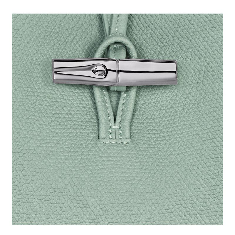 Torby Przez Ramię Damskie Longchamp Le Roseau M Shoulder Leather Celadon | PL8850PJ