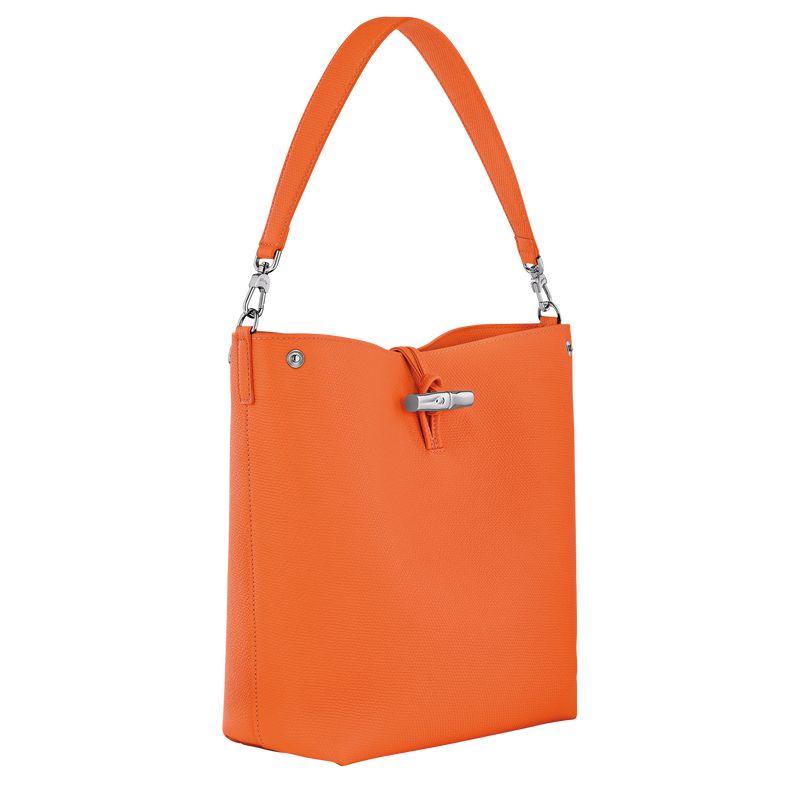 Torby Przez Ramię Damskie Longchamp Le Roseau M Shoulder Leather Pomarańczowe | PL8848IL