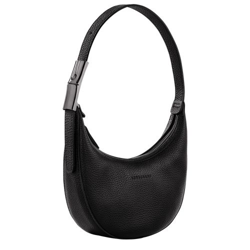 Torby Przez Ramię Damskie Longchamp Le Roseau Essential S Hobo Leather Czarne | PL8825HA