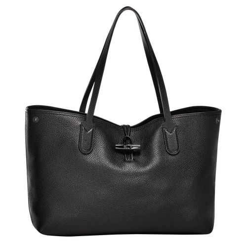 Torby Przez Ramię Damskie Longchamp Le Roseau Essential L Tote Leather Czarne | PL8820XY