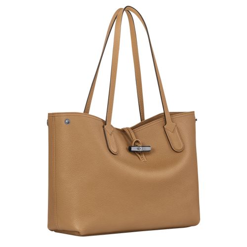 Torby Przez Ramię Damskie Longchamp Le Roseau Essential L Tote Leather Fawn | PL8819CT