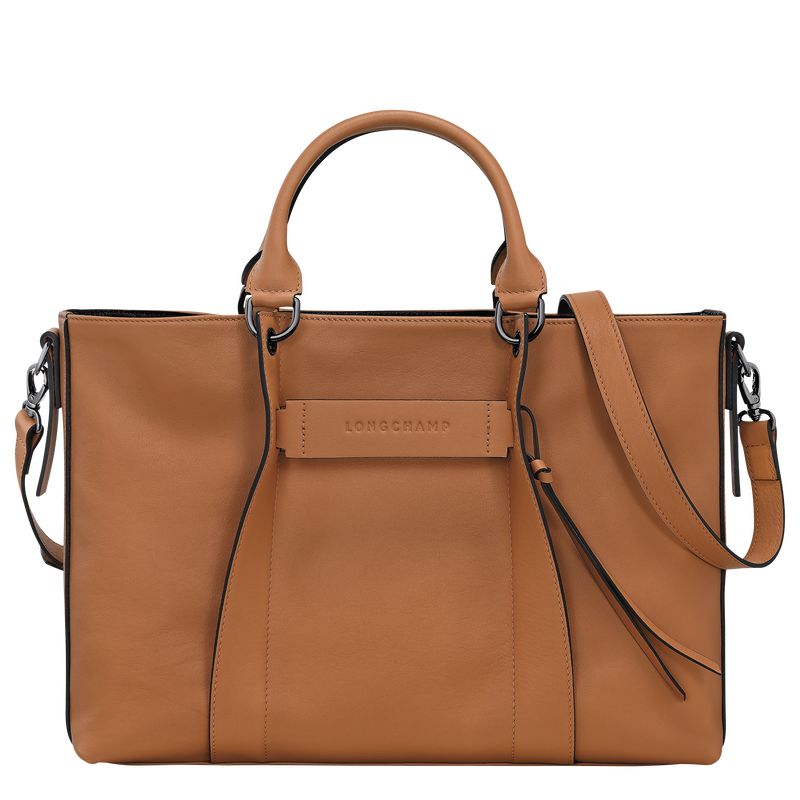 Torebka Damskie Longchamp 3D L Leather Natural | PL9124BE