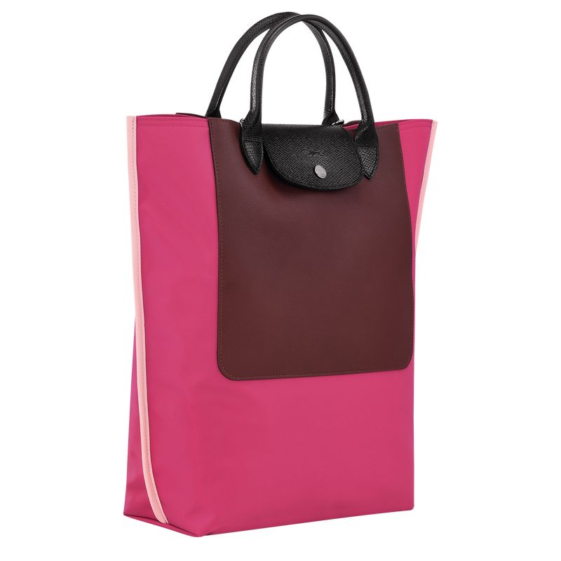 Torebka Damskie Longchamp Cabas M Tote Canvas Magenta | PL9181BE