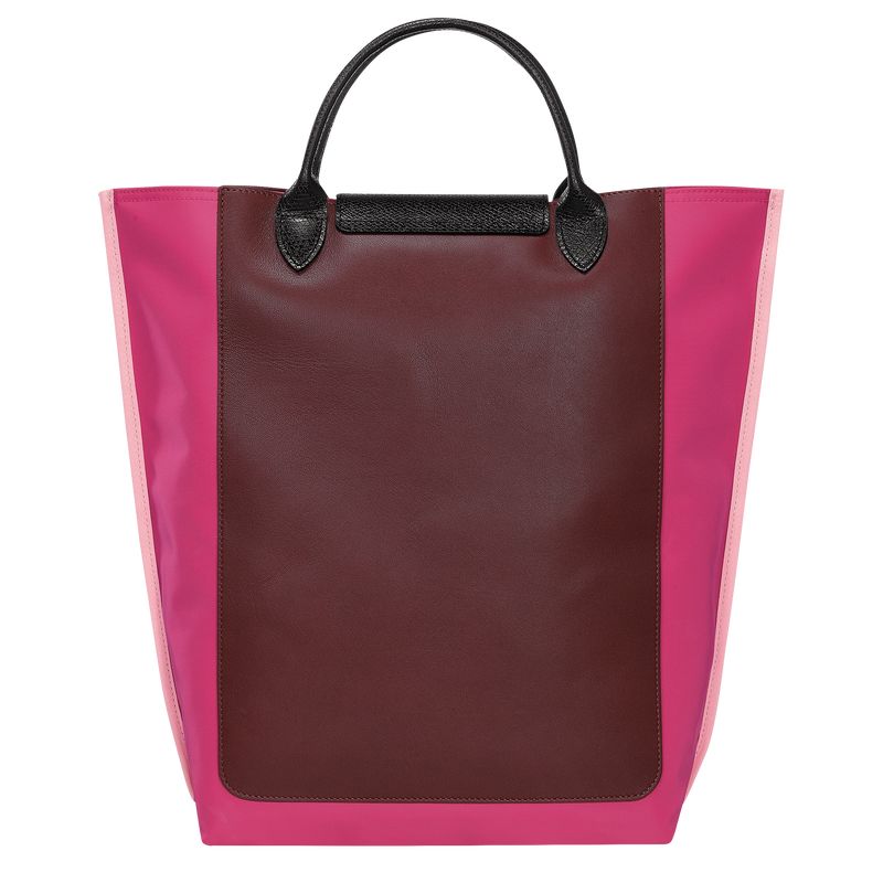 Torebka Damskie Longchamp Cabas M Tote Canvas Magenta | PL9181BE