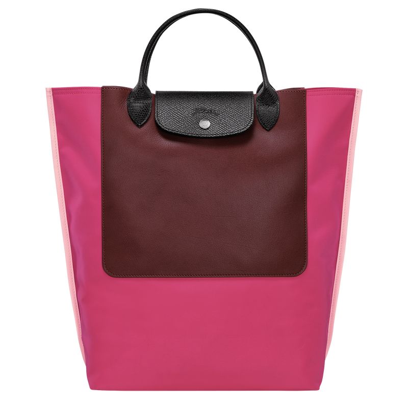 Torebka Damskie Longchamp Cabas M Tote Canvas Magenta | PL9181BE