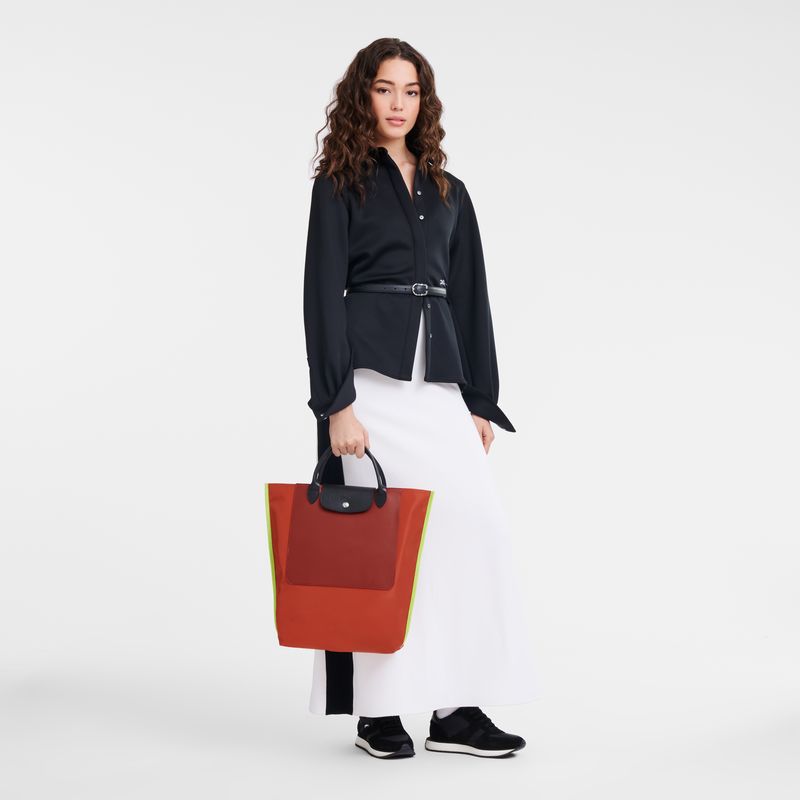 Torebka Damskie Longchamp Cabas M Tote Canvas Paprika | PL9180NW