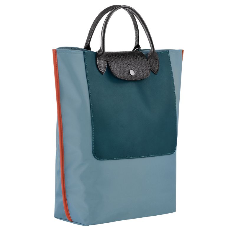 Torebka Damskie Longchamp Cabas M Tote Canvas Niebieskie | PL9179MQ