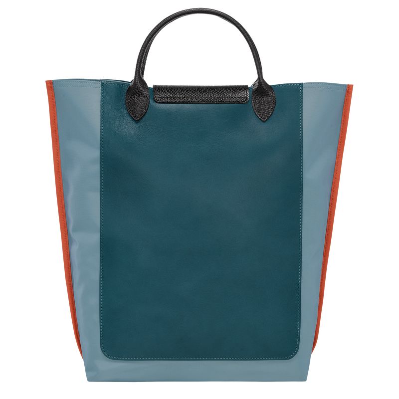 Torebka Damskie Longchamp Cabas M Tote Canvas Niebieskie | PL9179MQ