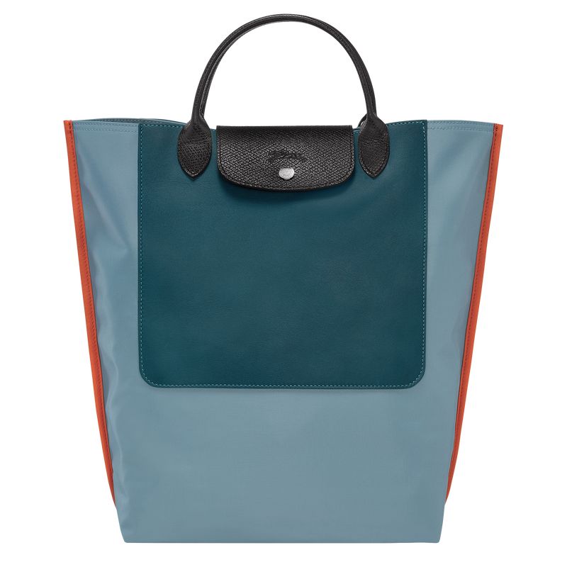 Torebka Damskie Longchamp Cabas M Tote Canvas Niebieskie | PL9179MQ