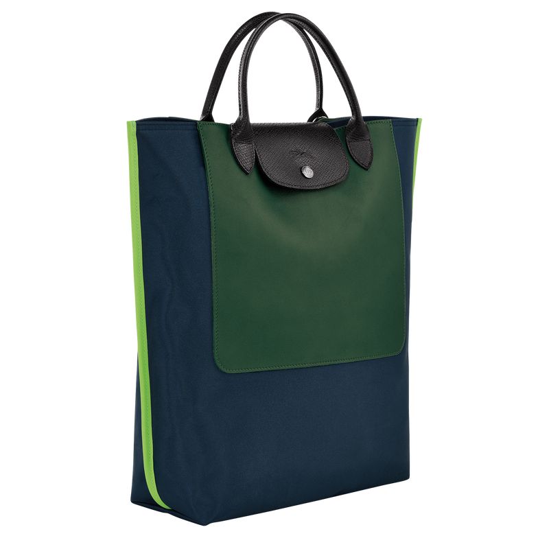 Torebka Damskie Longchamp Cabas M Tote Canvas Granatowe | PL9176BE