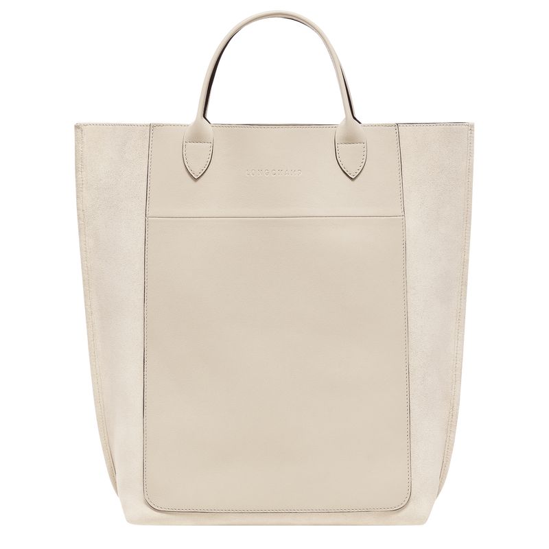 Torebka Damskie Longchamp Cabas M Tote Leather Linen | PL9192DF