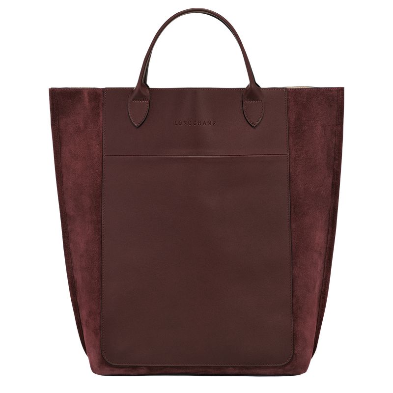 Torebka Damskie Longchamp Cabas M Tote Leather Bordowe | PL9191FD