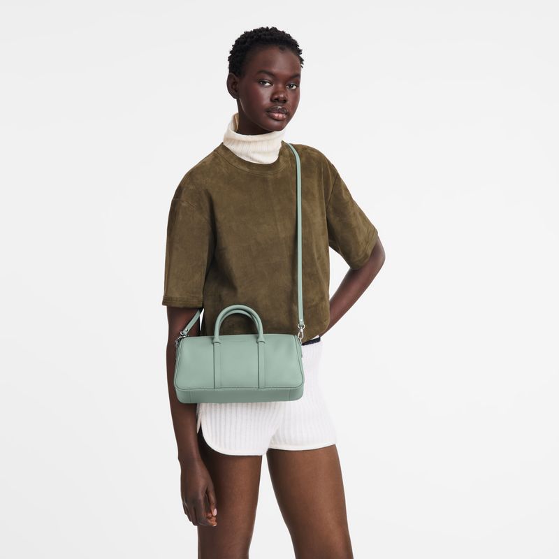 Torebka Damskie Longchamp Daylong M Leather Celadon | PL9138GS