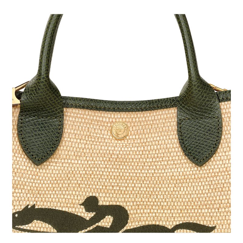 Torebka Damskie Longchamp Le Panier Pliage S Basket Canvas Khaki | PL9251YX