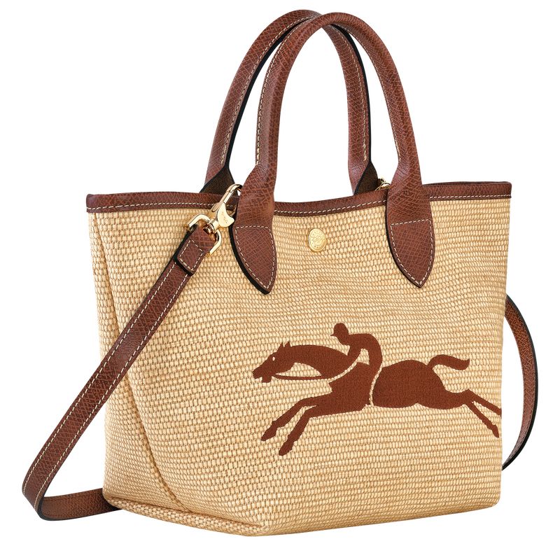 Torebka Damskie Longchamp Le Panier Pliage S Basket Canvas Brązowe | PL9250UZ